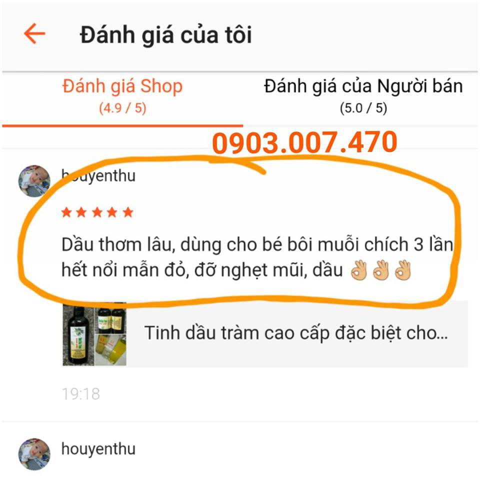 TINH DẦU TRÀM CAO CẤP(CHAI LĂN OR NHỎ GIỌT)TRỊ MUỖI CẮN 10ML