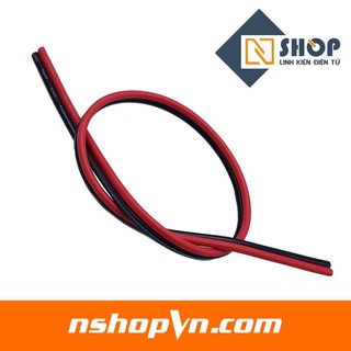 4m Dây điện đôi đỏ đen 0.5mm 2 màu đỏ đen dễ phân biệt âm dương