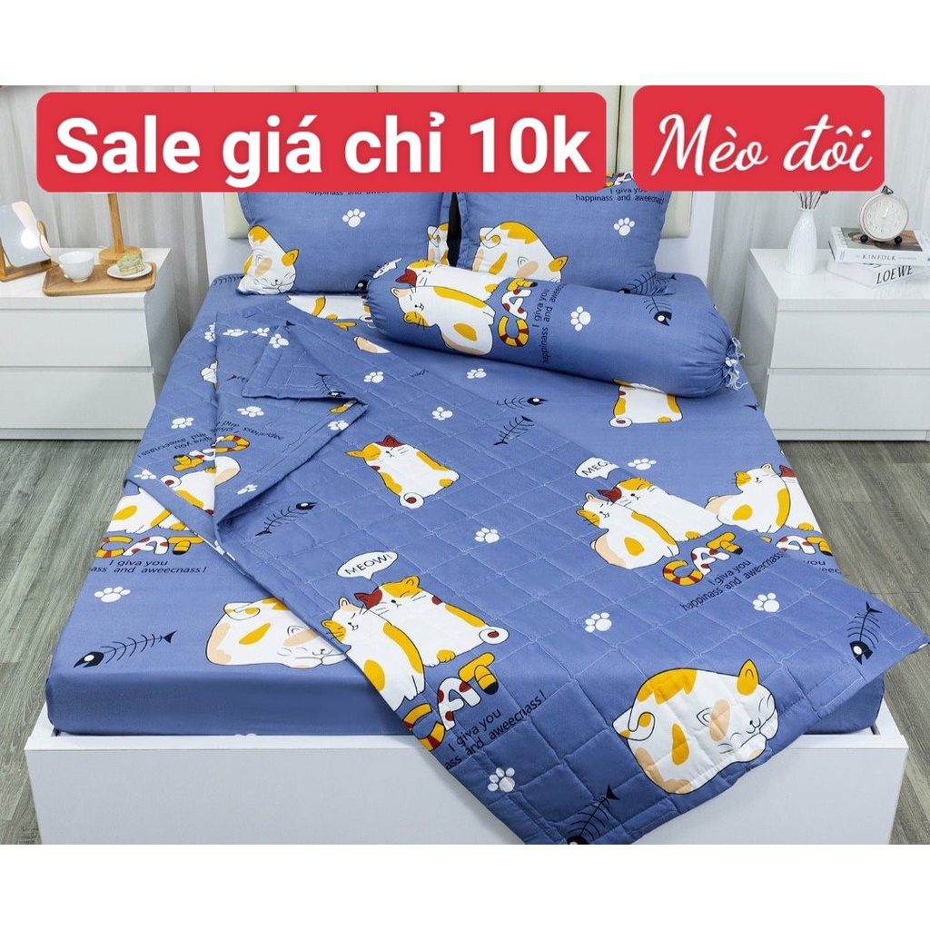 Ga trải giường cotton poly 1m8x2m,[chọn trên 50 mẫu hot]drap giường hàn quốc,được chọn mẫu-mẫu bò chuối