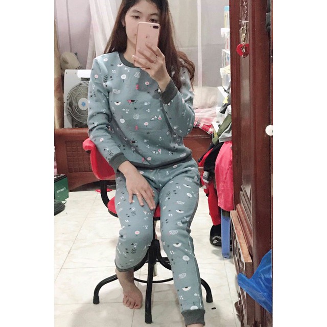 Bộ nữ nỉ lông Kèm Ảnh thật Freesize 62kg đổ lại ( 6 màu ) | BigBuy360 - bigbuy360.vn