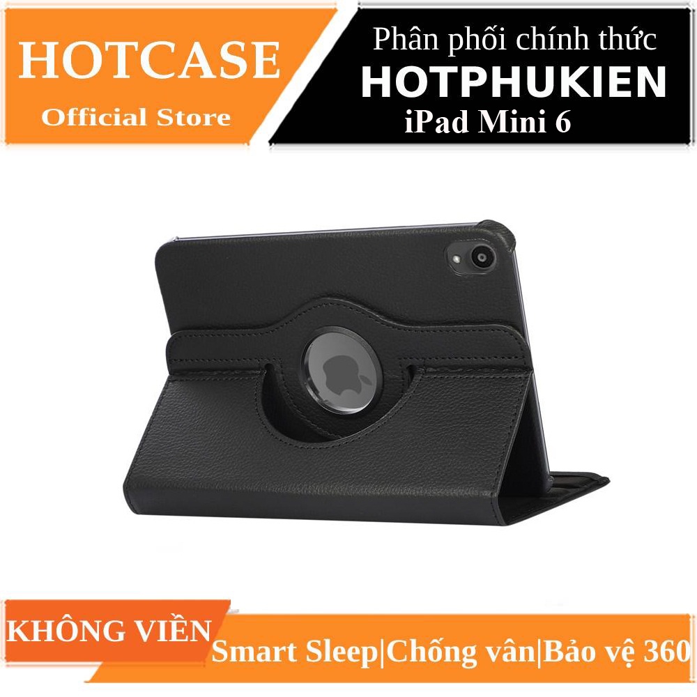 Bao da iPad Mini 6 xoay 360 độ chống bụi chấm thấm tiện lợi - Hàng nhập khẩu
