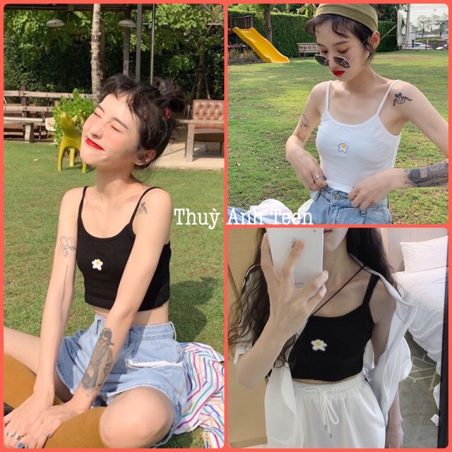 [Mã FAMAYWA giảm 10K đơn 50K] Áo croptop body 2 dây Ulzzang in hình trứng rán | BigBuy360 - bigbuy360.vn