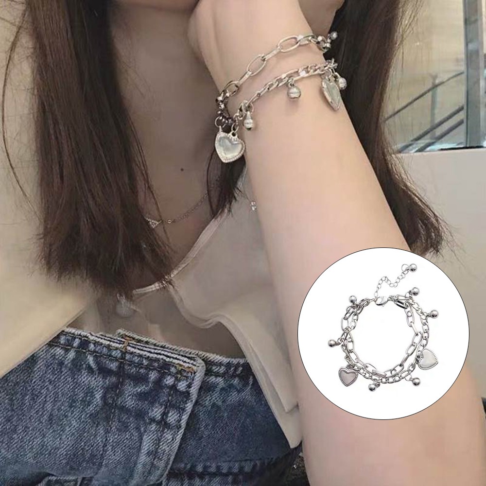 [Mã FAMAYFA giảm 10K đơn 50K] Vòng đeo tay nữ mạ bạc phong cách Hàn Quốc