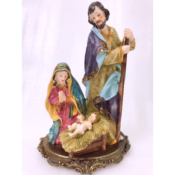 Tượng công giáo - Tượng Thánh Gia Mừng Chúa Giáng Sinh 25cm