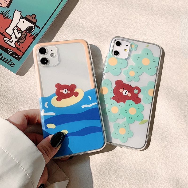 Ốp điện thoại in hình chú gấu hoạt hình xinh xắn cho Iphone 5/5S/6/6+/6S/6S+/6/7/7+/8/8+/X/XS/XS Max/11/11 pro/11Promax | BigBuy360 - bigbuy360.vn