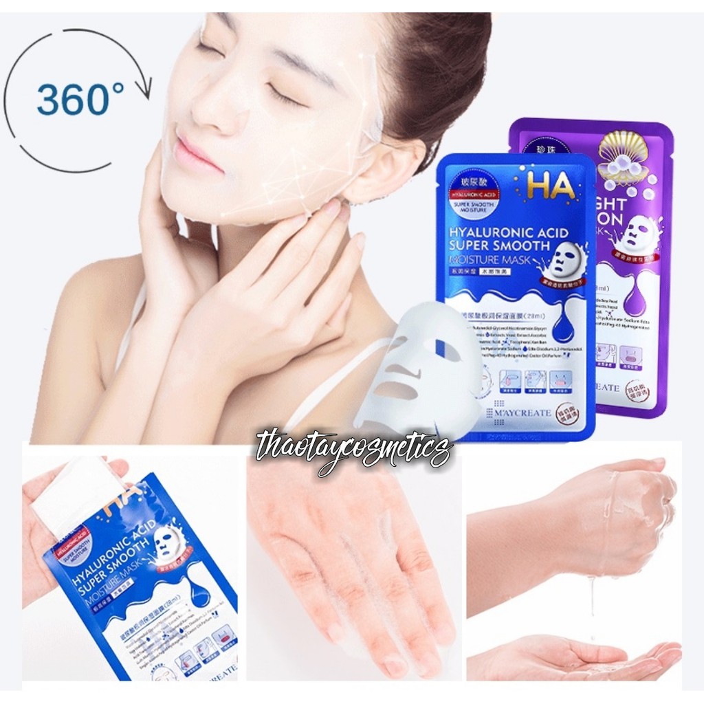 Mặt nạ HA Xanh Tím MayCreate nội địa Trung (28ml)