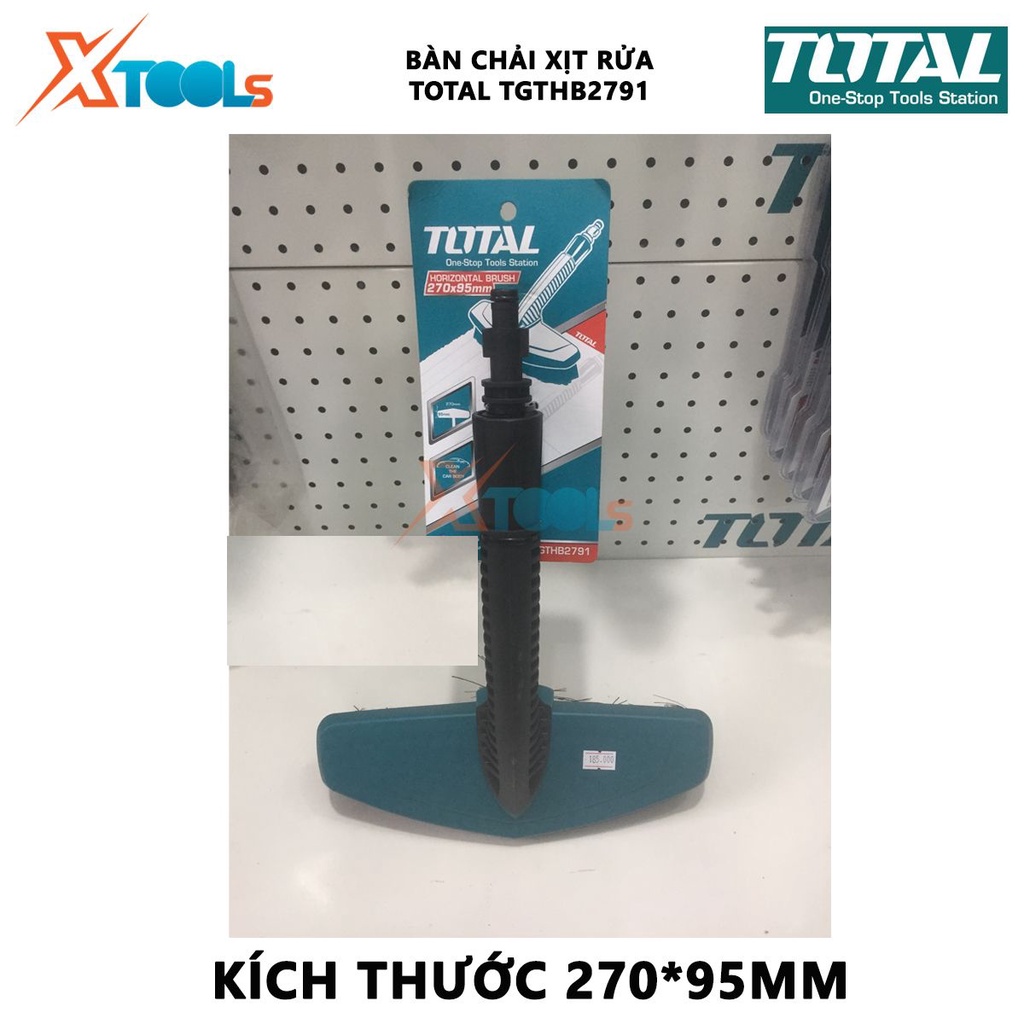 Bàn chải xịt rửa TOTAL TGTHB2791 dụng cụ vệ sinh Chiều dài 590mm, Góc 45º, Trọng lượng 1kg, Thích hợp cho súng xịt Total