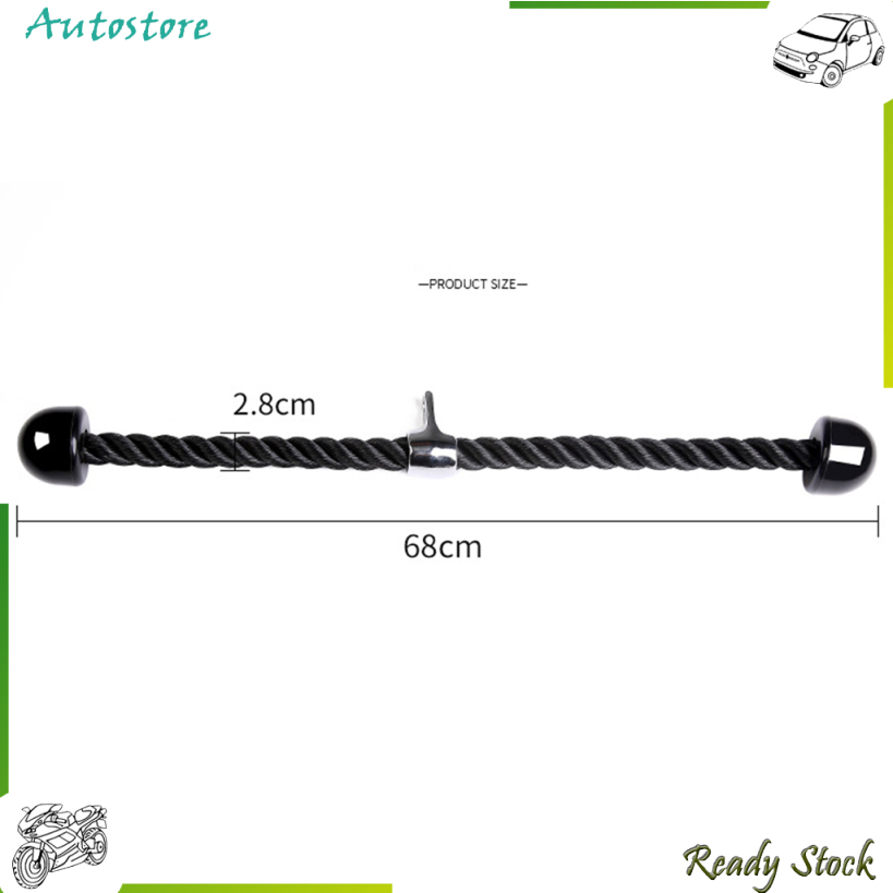 【Autostore】Triceps Rope Pull Down Abdominal Crunches Cable Attachment HeavyDuty Biceps Rope