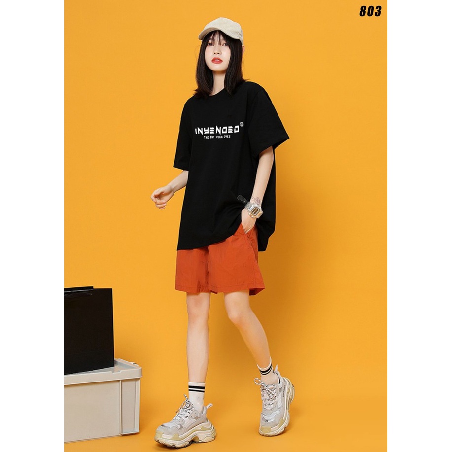Áo thun tay lỡ nam nữ unisex form rộng Inyenoeo 803 HY KOREA