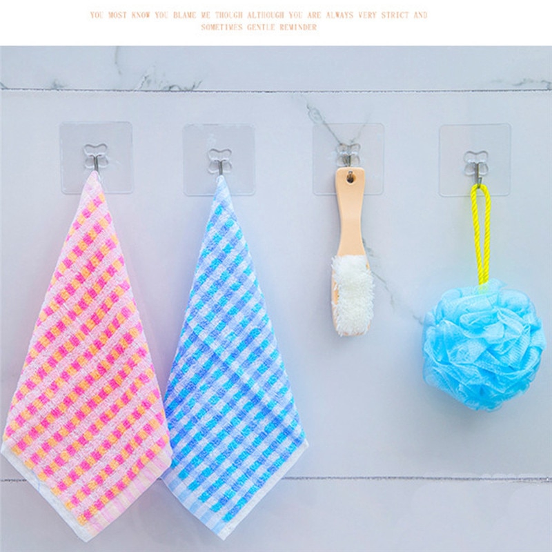 100pcs Hook Strong Transparent Suction Cup Wall Hanger for Kitchen Bathroom 2019 Adhesive Hooks