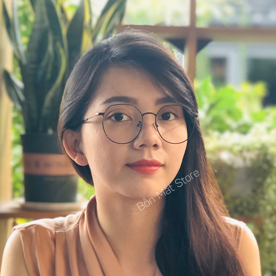 Gọng Kính Kim Loại Tròn Form Mắt Lớn 90004 (Tặng Hộp Khăn) | BigBuy360 - bigbuy360.vn