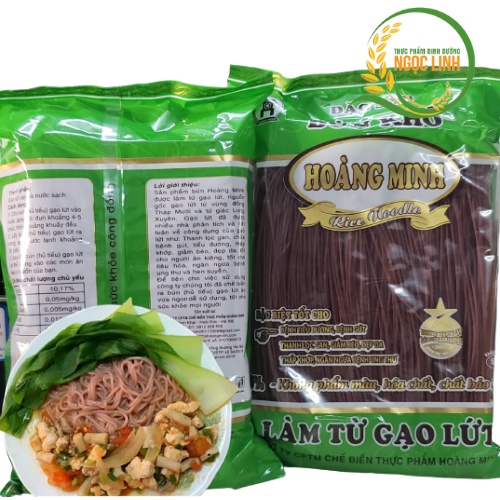 Đặc sản bún khô Bún gạo lứt đỏ Hoàng Minh gói 500gr hữu cơ giảm cân thực dưỡng eatclean healthy | BigBuy360 - bigbuy360.vn