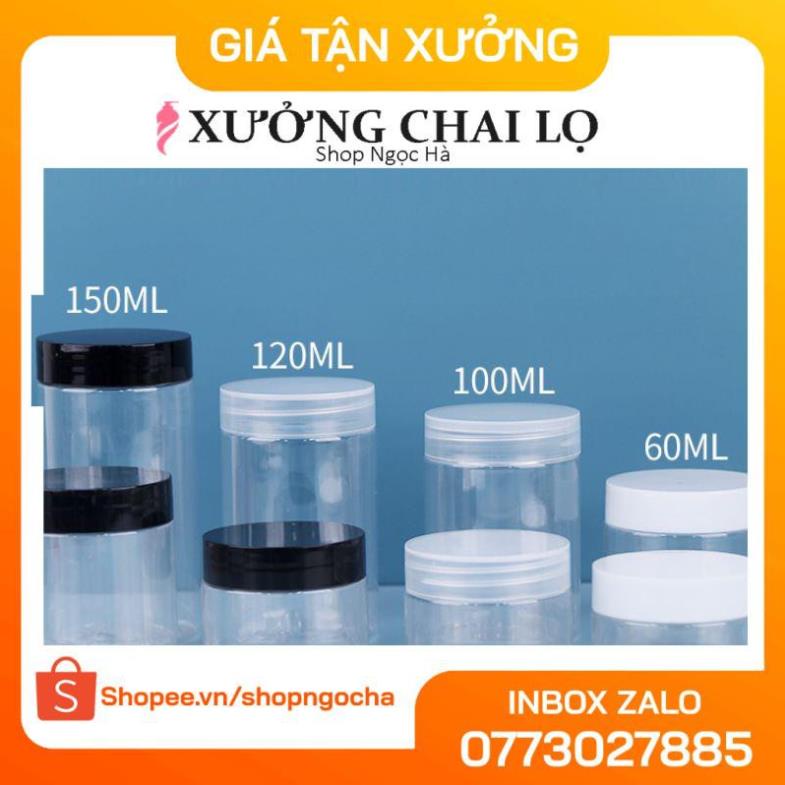 Hủ Nhựa Pet 200g,250g đựng mỹ phẩm, chiết kem rỗng , phụ kiện du lịch