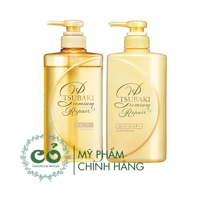 Dầu gội/ xả phục hồi ngăn rụng tóc Tsubaki Premium Repair 490ml (Màu Vàng) | BigBuy360 - bigbuy360.vn
