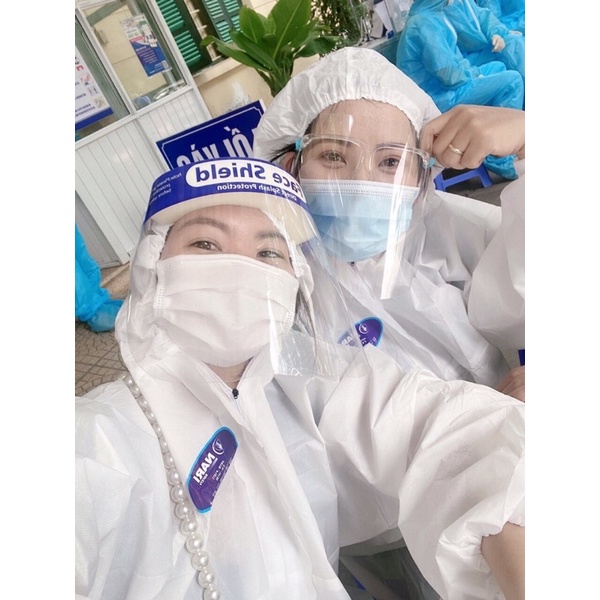 QUẦN ÁO PHUN THUỐC SÂU ÉP SIM LV3 LOẠI BẰNG VẢI, GIẶT NHIỀU LẦN MÀU TRẮNG