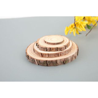 Miếng gỗ vân tròn phụ kiện decor chụp ảnh