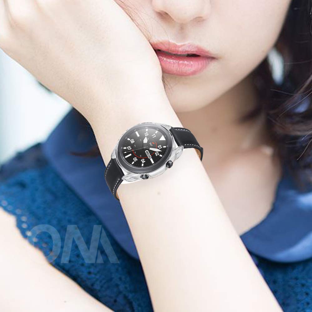 Ốp điện thoại PC cường lực hai trong một bảo vệ cho Samsung galaxy watch 3 45mm 3 41mm