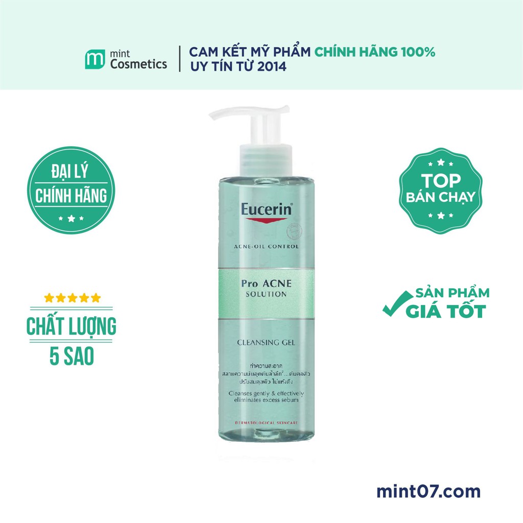  Sữa Rửa Mặt Eucerin Pro Acne Solution Cleansing Gel