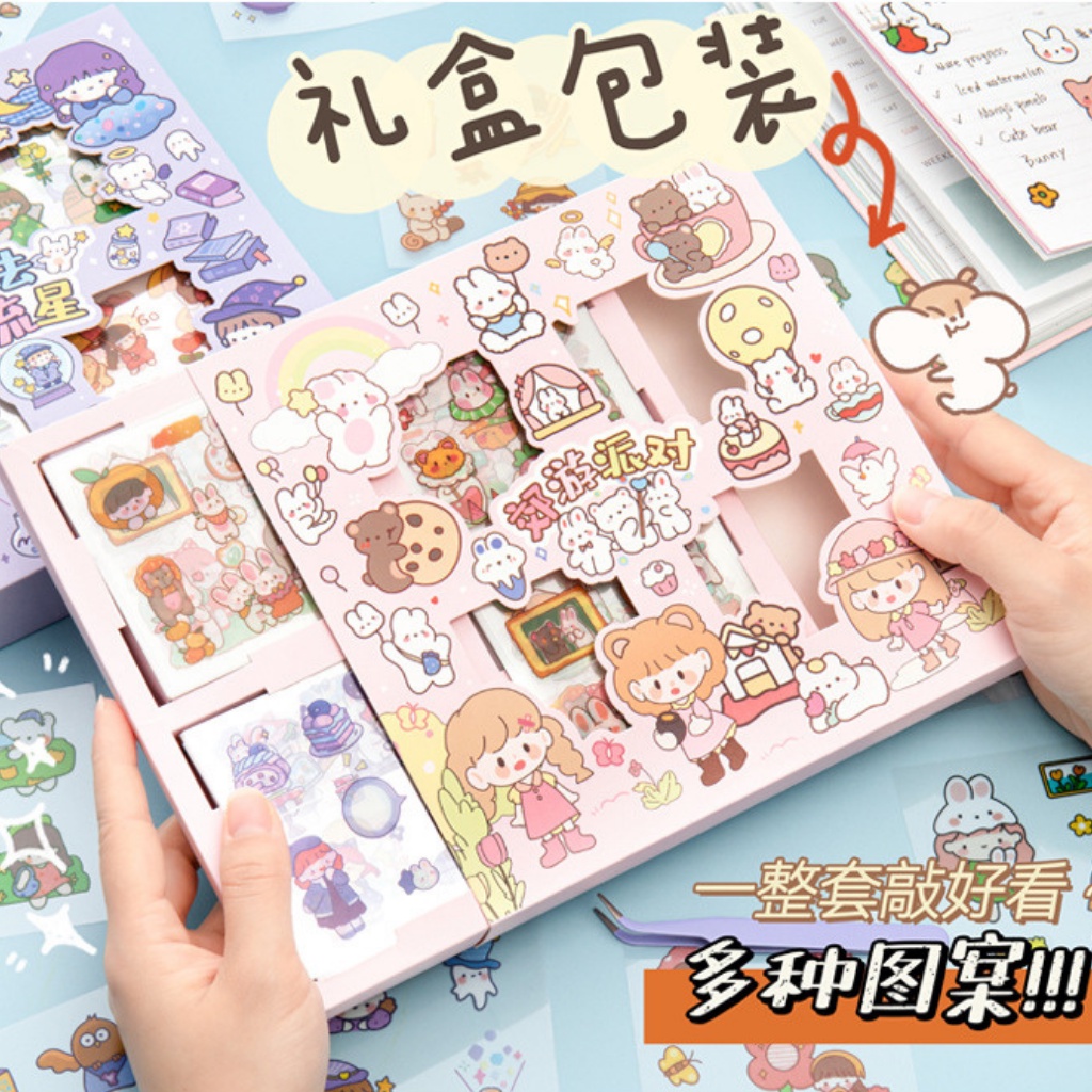 Bộ Sticket dán sổ sách/ notebook / decor bình nước siêu cute nhiều mẫu giá rẻ