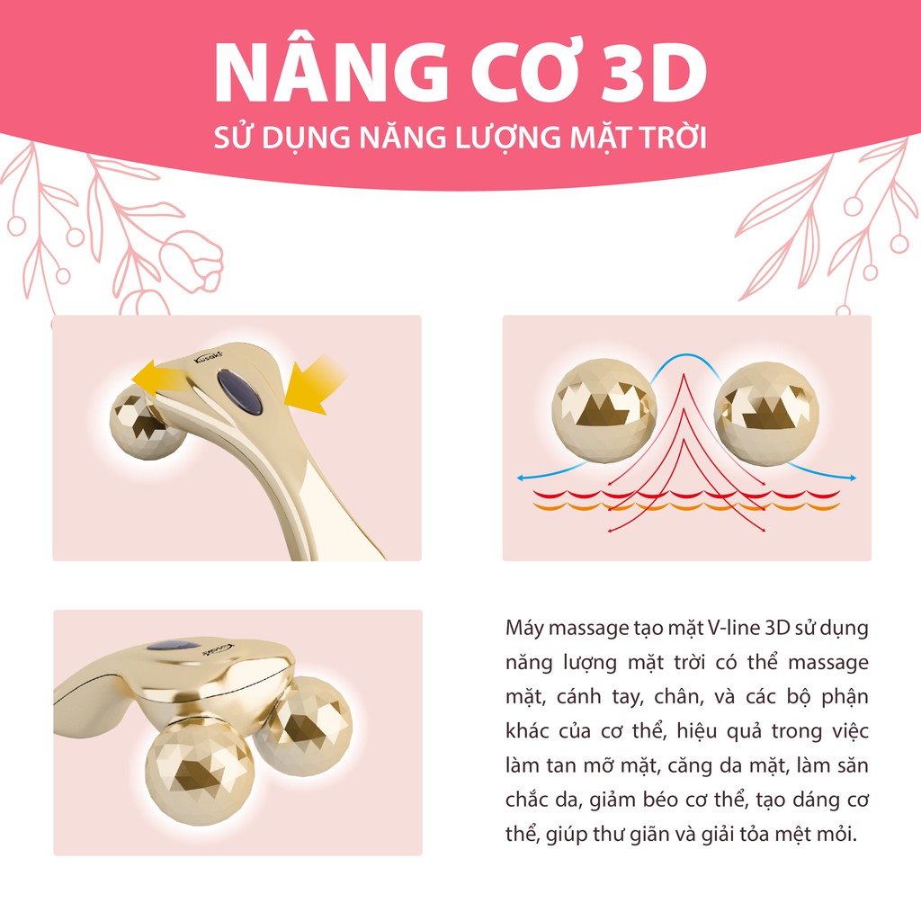 Cây Lăn Massage nâng cơ 3d  - cây lăn matxa 3d