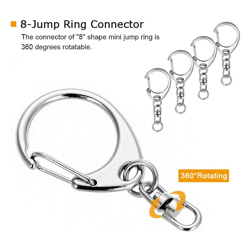 Bộ 50 Móc Chữ D Dùng Làm Móc Khóa DIY