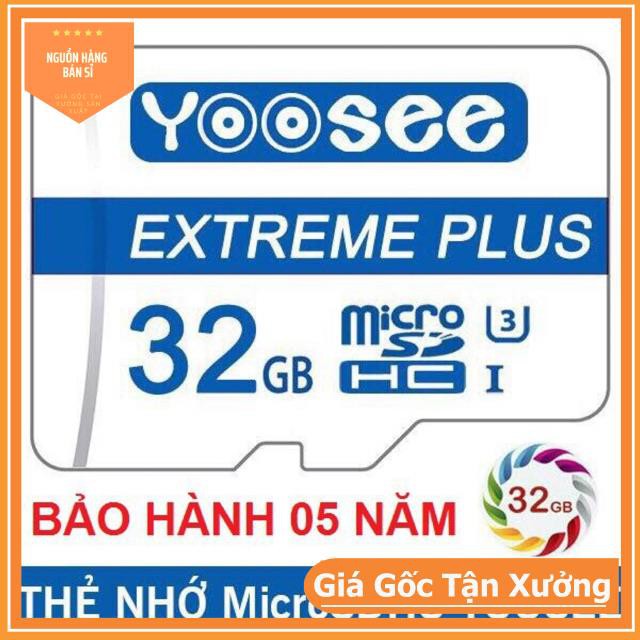 Thẻ nhớ YOOSEE 32GB U3 tốc độ cao - Sử dụng cho Camera, điện thoại, loa đài - Bảo Hành 05 Năm - FullBox