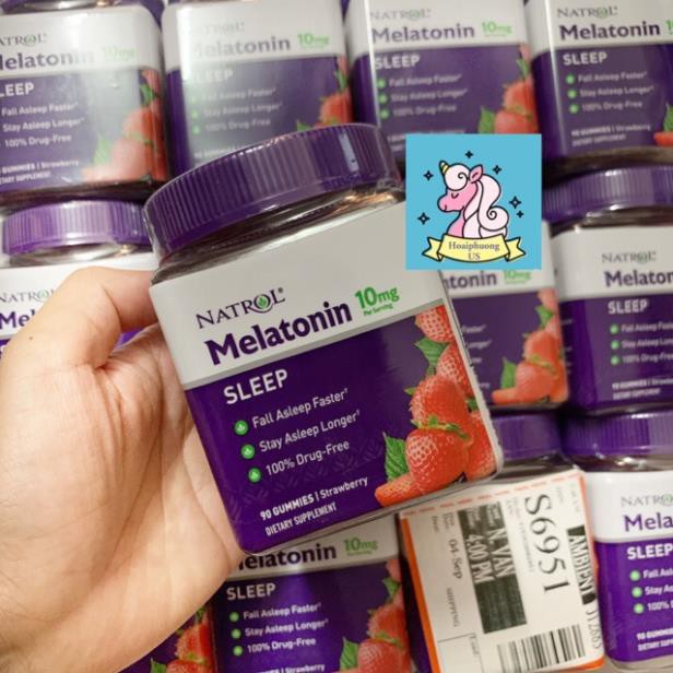 [Date xa] Kẹo dẻo Natrol vị dâu Gummies kẹo ngủ Natrol Melatonin Sleep 10mg 90 viên, chính hãng, nhập Mỹ