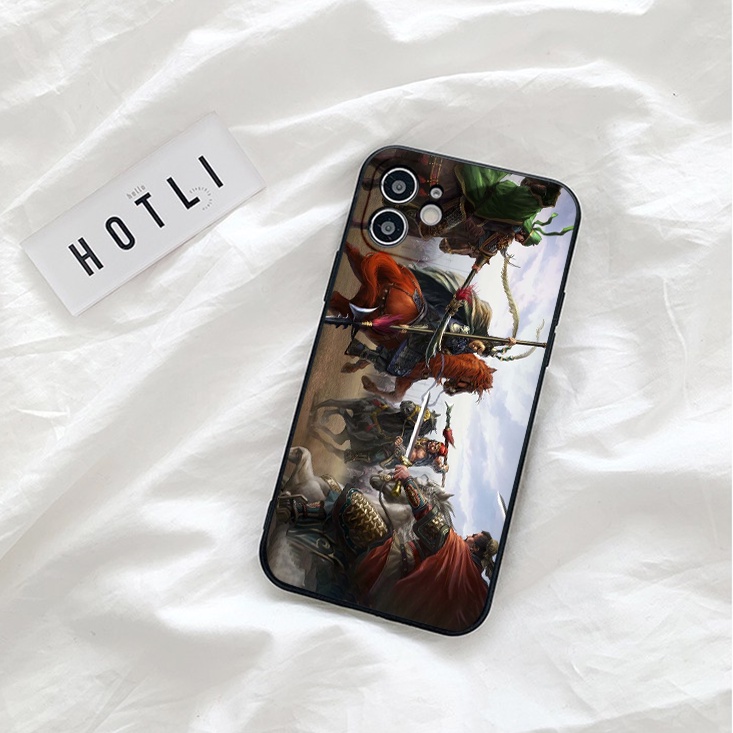 Ốp Lưng iPhone 6 6s 6plus 7 8 7Plus 8Plus X Xs Xr XsMax 11 12 13 Pro max tam anh chiến Lữ Bố - Tam Quốc Diễn Nghĩa