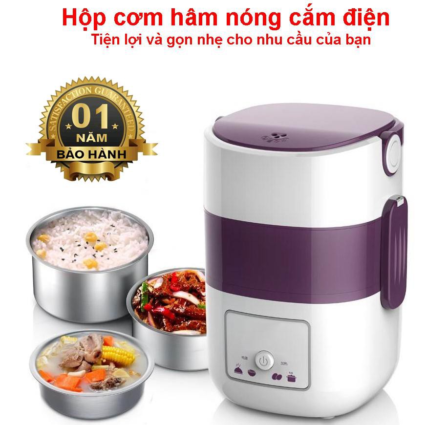 ( Siêu Sale sập sàn) - Hộp làm nóng thức ăn,Hộp nấu và hâm nóng thức ăn -BH uy tín