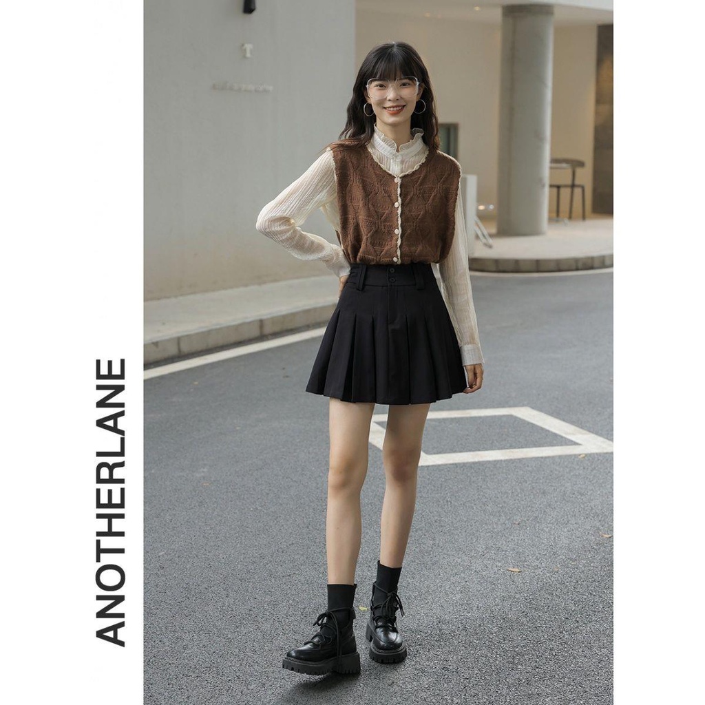 Chân váy xếp ly lưng cao plus Size 2021 phong cách Retro cho nữ | BigBuy360 - bigbuy360.vn
