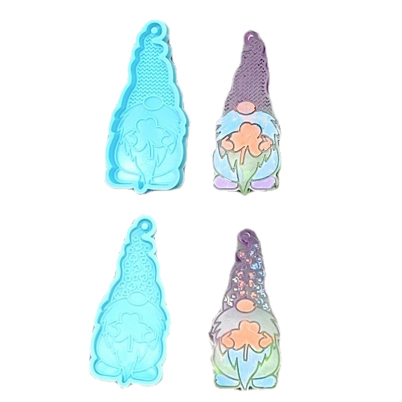 Khuôn Silicone Làm Móc Khóa Resin Hình Hoạt Hình Đáng Yêu DIY