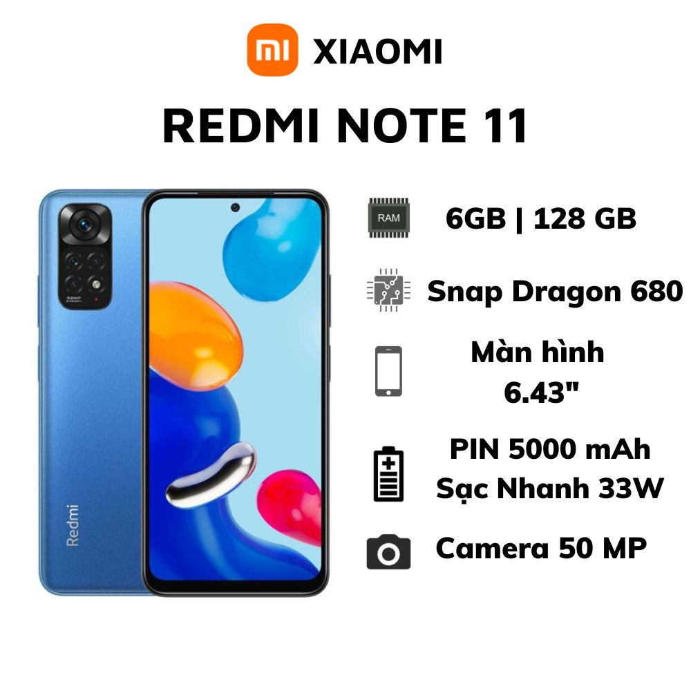 Điện Thoại Xiaomi Redmi Note 11 ( 6GB+128GB ) Hàng Chính Hãng