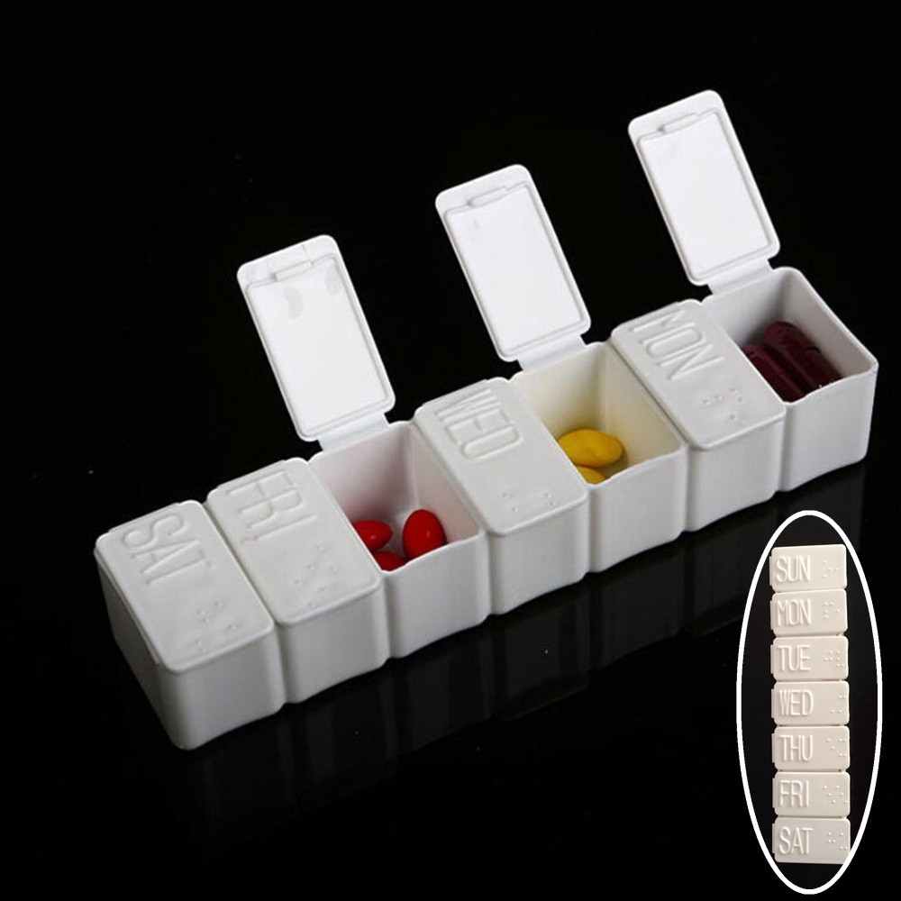 [Hàng mới về] Hộp phân chia thuốc 7 ngày bằng nhựa tiện lợi