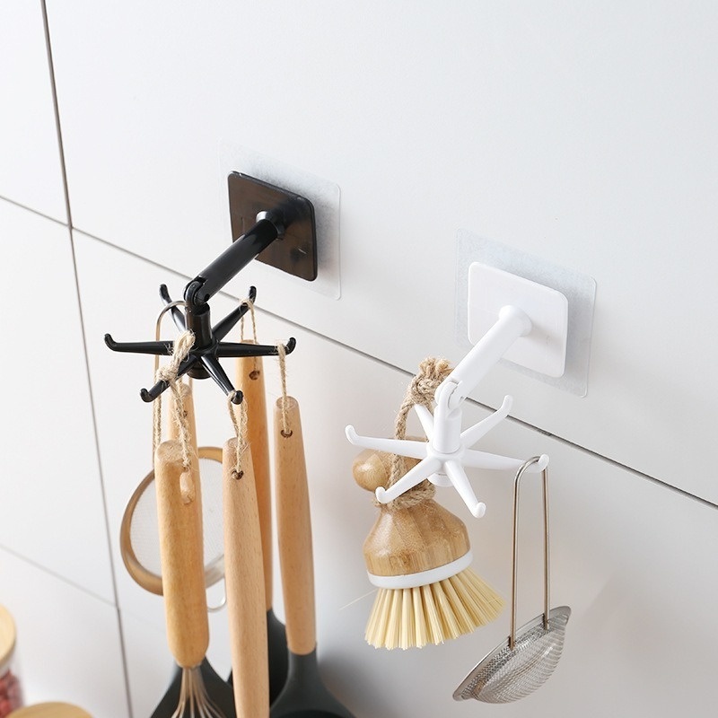 Móc Treo Đồ Dùng Nhà Bếp Đa Năng Có Thể Xoay Được Tiện Dụng Cho Nhà Bếp/ Phòng Tắm
