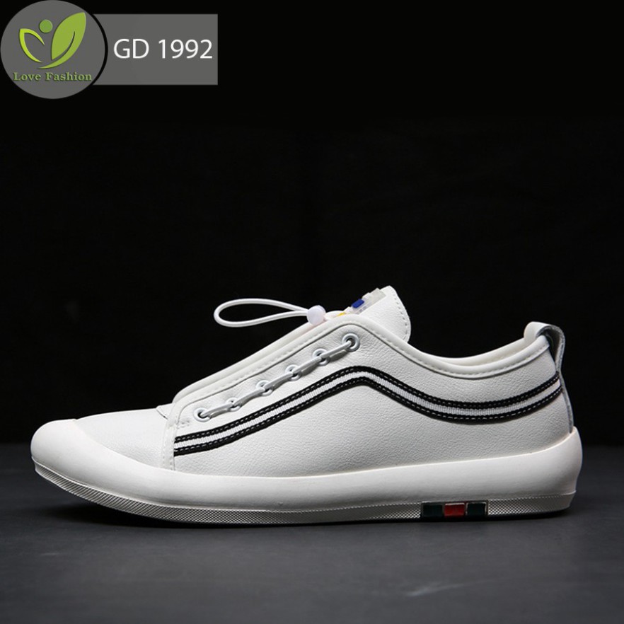 Giày Nam Màu Trắng Buộc Dây , Sneaker Nam Size Từ 38 Đến 44 GD1992