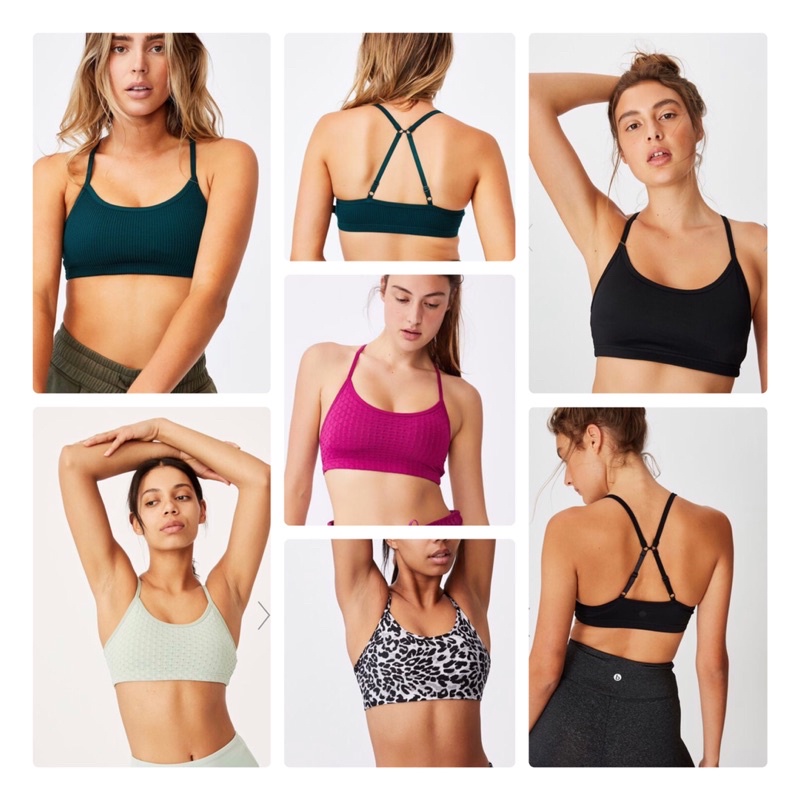 [Nhiều Mầu] Áo bra Áo Lót Tập Gym Mặc Được Hai Kiểu Xuất Xịn Cotton On