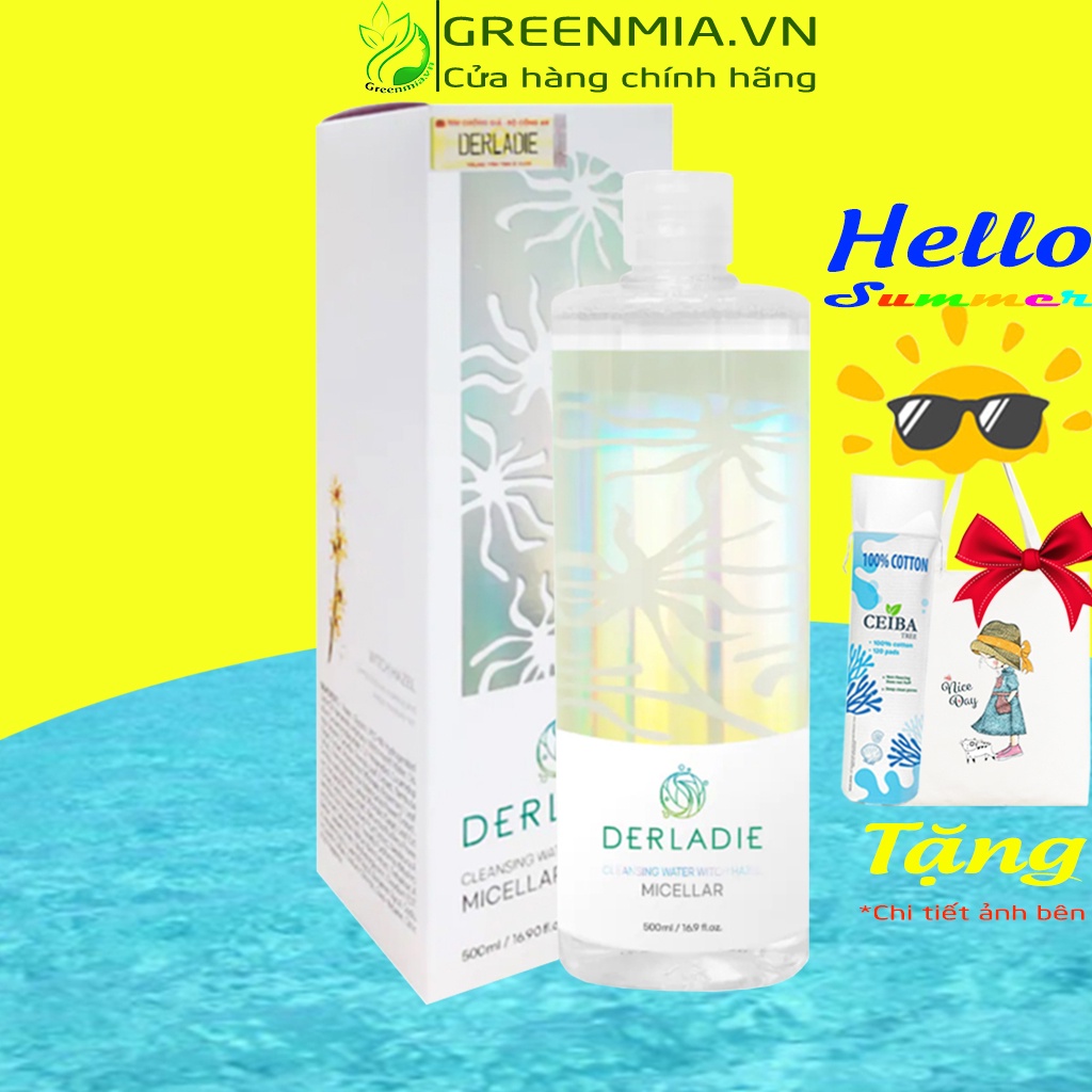 Tẩy Trang DERLADIE Cleansing Water Witch Hazel Nước Tẩy Trang Cây Phỉ Đầu Tiên Cho Mọi Loại Da Nhập Khẩu Chính Hãng