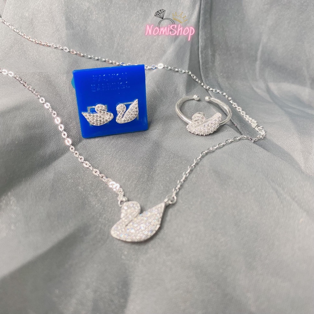 Set bộ thiên nga bạc ta có bán lẻ siêu xinh Mainomi Shop Bạc Xinh