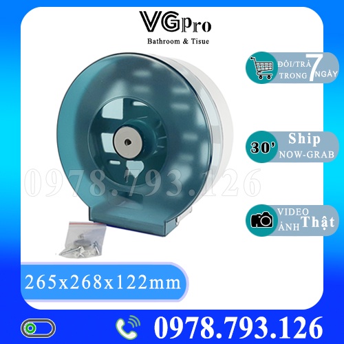 Hộp Đựng Giấy Vệ Sinh Cuộn Lớn Nhựa VGpro Trong Nhà Vệ Sinh Công Nghiệp Bằng Nhựa Treo Tường