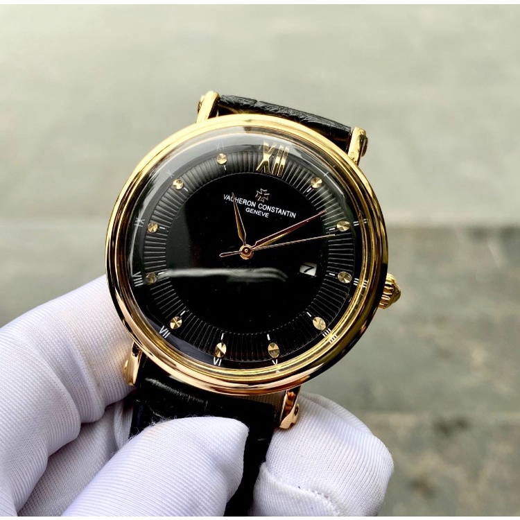 Đồng Hồ Pin NAM Vacheron P349 Chống Xước, Chống Nước - TẶNG 1 Dây da cao cấp + 2 pin AG4