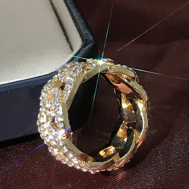 Nhẫn vàng 24K thời trang nam Nhẫn đính hôn kim cương sang trọng