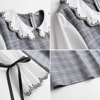 Váy kẻ MG dáng suông