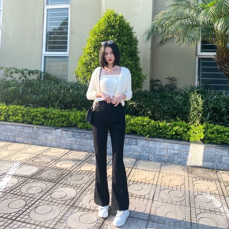 [HÀNG LOẠI 1] Quần Tây Ống Loe Quần Tây Công Sở ống Vẩy_ Lưng Cao Hàng 2 cúc có 2 màu | BigBuy360 - bigbuy360.vn