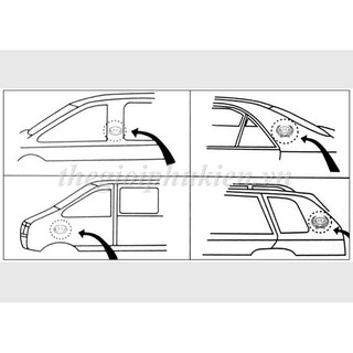 Bộ 2 Logo dạng Bông lúa theo xe Mercedes