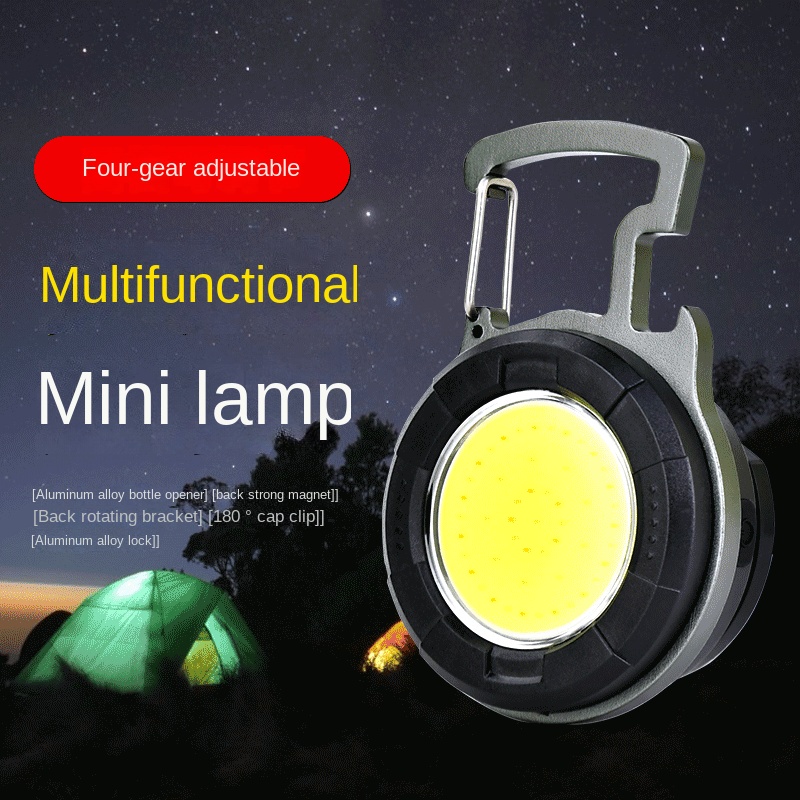 Móc Khóa Đèn Led Cob Mini Đa Ứng Dụng Cho Hoạt Động Ngoài Trời