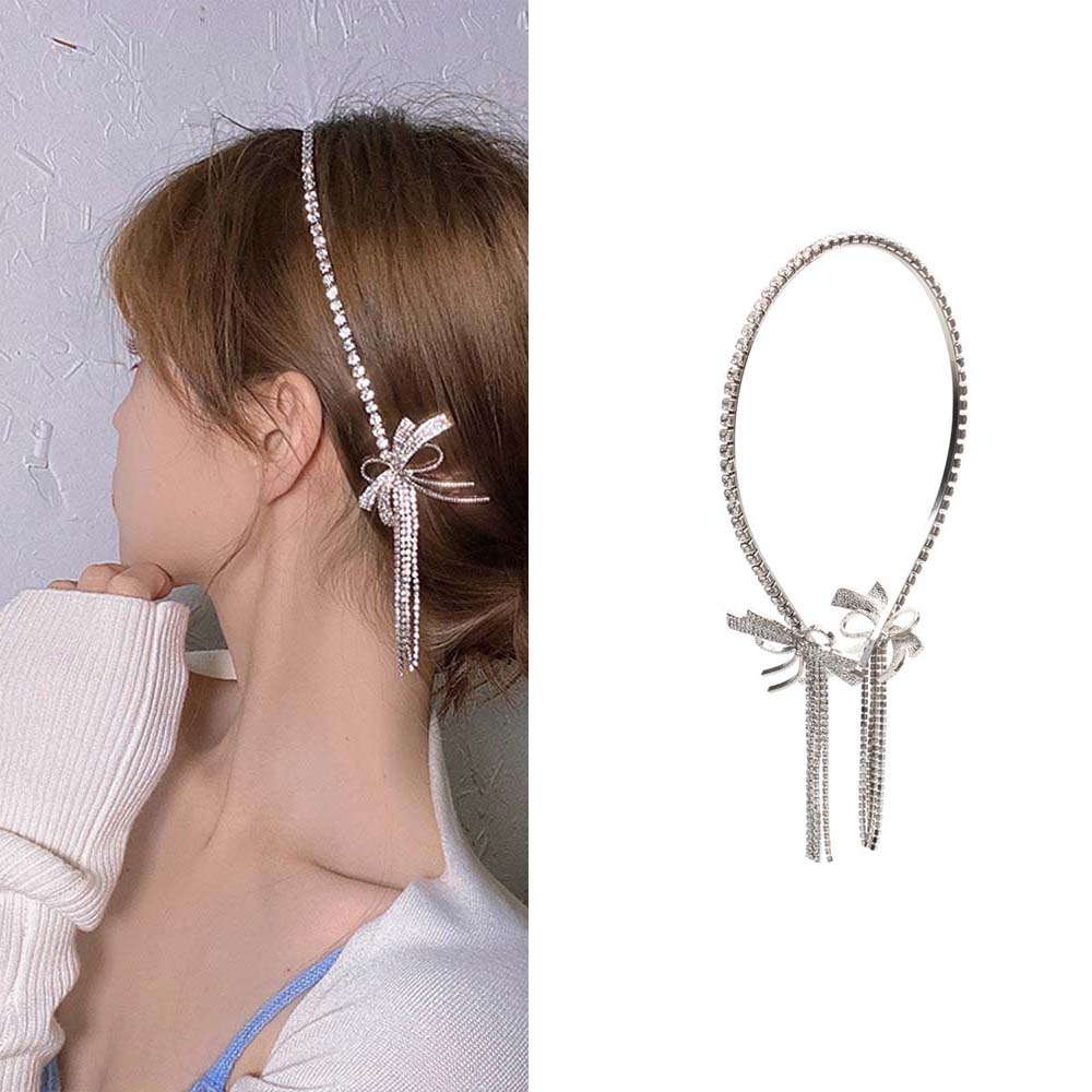 Cài tóc tua rua đính nơ thời trang sang trọng cho nữ