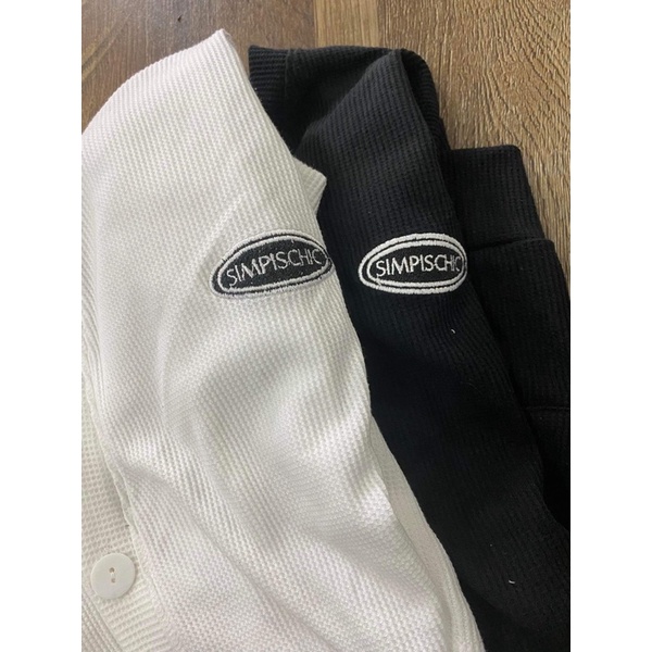 Áo Cadigan nữ len xốp Áo khoác Cadigan thu đông mỏng nhẹ Simpischic 2 màu Áo khoác cổ V nhẹ nhàng