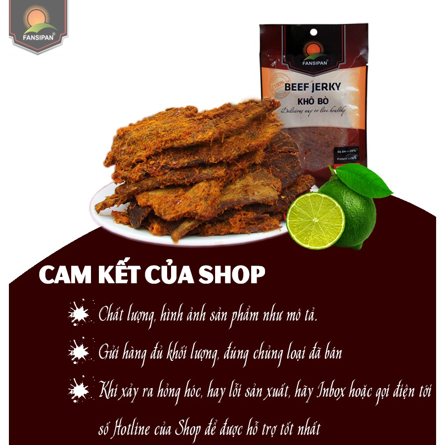 Khô bò miếng mềm Fansipan 50g khô bò miếng bò thật loại 1 khô bò miếng cay, Torao Foods - đồ ăn vặt ngon | BigBuy360 - bigbuy360.vn