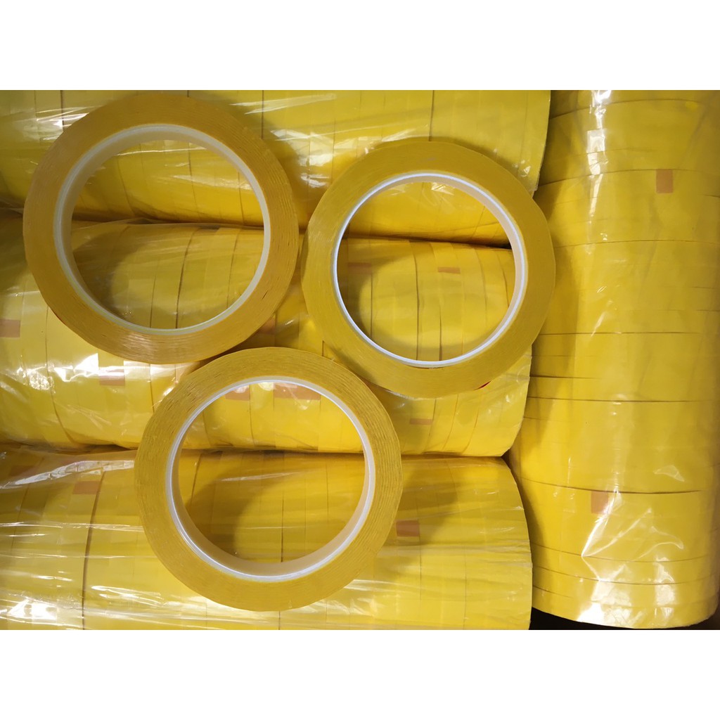 Băng Dính Quấn Biến Áp-Băng Dính Chịu Nhiệt 3-15mm Màu Vàng 66m