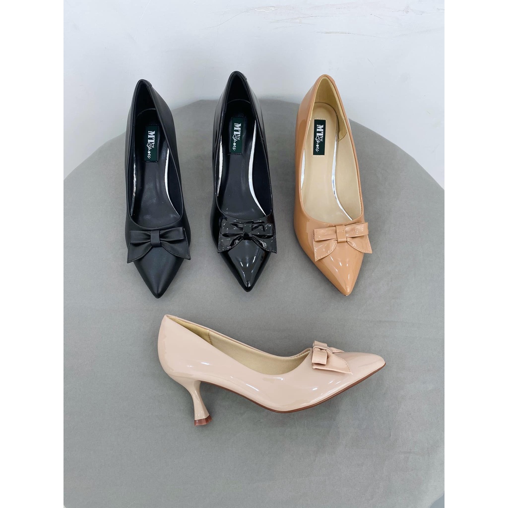 [shop giay minh thu] Giày VIP nơ nhí cao 5cm MT352